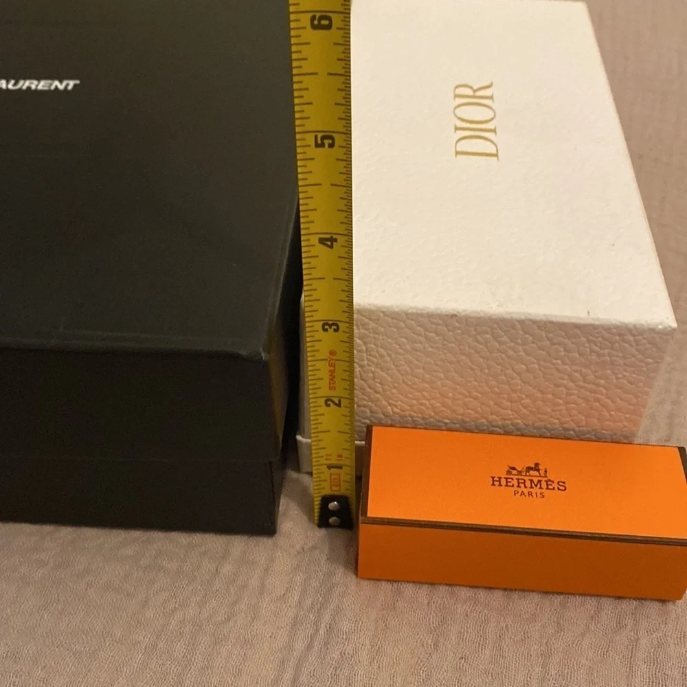 Saint Laurent Black Box Dior white box And Hermes mini bid . Set 3 pieces